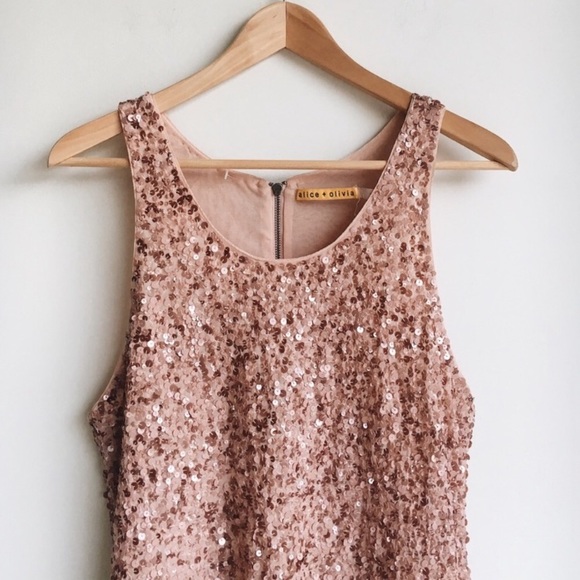 ALICE + OLIVIA Kendra Sequined & Beaded Racerback Dress - Picture 5 of 10